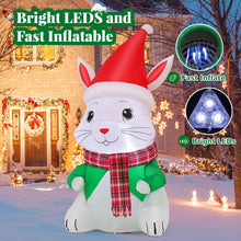 Load image into Gallery viewer, GOOSH 4.5 FT Christmas Inflatable Outdoor Decoration Blow Up Bunny Outdoor Christmas Yard Decoration Blow Up Outdoor Party Garden Yard
