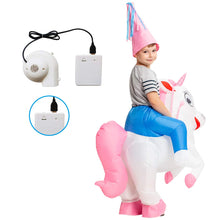 Load image into Gallery viewer, GOOSH Inflatable Unicorn Costume for Kids Halloween Costumes Boys Girls Funny Blow up Costume for Halloween Party Cosplay
