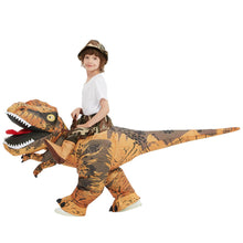 Load image into Gallery viewer, GOOSH Inflatable Dinosaur Costume Kids Halloween Blow up Costume for Boy Girl Funny Riding T Rex for Party Cosplay
