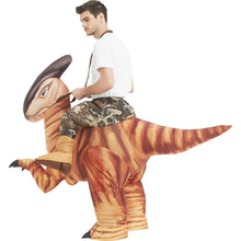 Load image into Gallery viewer, GOOSH Dinosaur Costume for Adults Halloween Costume Original Inflatable Dinosaur Blow Up Costumes for Halloween Holiday Party Cosplay Unisex
