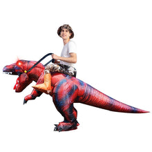 Load image into Gallery viewer, GOOSH Inflatable Dinosaur Costume Adults Halloween Blow up Costumes for Men Women Riding T Rex Air Costume for Party Cosplay
