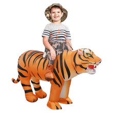 Load image into Gallery viewer, GOOSH Inflatable Tiger Costume for Kids Halloween Costumes Boys Girls Funny Blow up Costume for Halloween Party Cosplay
