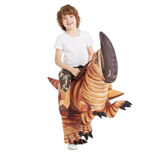 Load image into Gallery viewer, GOOSH Dinosaur Costume for Kids Halloween Costume Original Inflatable Dinosaur Blow Up Costumes for Halloween Holiday Party Cosplay Unisex 48INCH
