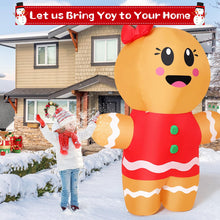 Load image into Gallery viewer, GOOSH 6.7 FT Christmas Inflatables Gingerbread Outdoor Decorations Blow Up Yard Gingerbread Man Inflatable with Built-in LEDs for Indoor Christmas Holiday Party Garden Lawn Decor
