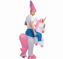 Load image into Gallery viewer, GOOSH Inflatable Unicorn Costume for Adult Halloween Costume Women Man Funny Blow up Costume for Halloween Party Cosplay
