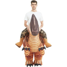 Load image into Gallery viewer, GOOSH Dinosaur Costume for Adults Halloween Costume Original Inflatable Dinosaur Blow Up Costumes for Halloween Holiday Party Cosplay Unisex
