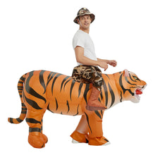 Load image into Gallery viewer, GOOSH Inflatable Tiger Costume for Adult Halloween Costume Women Man Funny Blow up Costume for Halloween Party Cosplay
