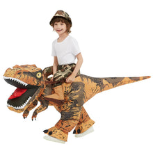 Load image into Gallery viewer, GOOSH Inflatable Dinosaur Costume Kids Halloween Blow up Costume for Boy Girl Funny Riding T Rex for Party Cosplay
