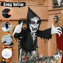 Load image into Gallery viewer, GOOSH 4.2 FT Halloween Inflatables Grim Reaper Broke Out from Window Outdoor Decorations Blow Up with Built-in LEDs for Halloween Party Indoor, Outdoor, Yard, Garden Decor
