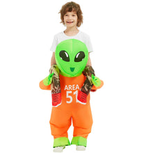 Load image into Gallery viewer, GOOSH Inflatable Costume for Kids Alien Costume Boys Girls Funny Blow up Halloween Costume for Halloween Fancy Party Cosplay
