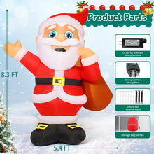 Load image into Gallery viewer, GOOSH 8.3 FT Christmas Inflatables Santa Claus Outdoor Decorations Blow Up Yard Santa Claus with Big Bag with Built-in LEDs for Garden Lawn Indoor Party Decor
