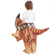 Load image into Gallery viewer, GOOSH Dinosaur Costume for Kids Halloween Costume Original Inflatable Dinosaur Blow Up Costumes for Halloween Holiday Party Cosplay Unisex 48INCH
