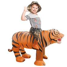 Load image into Gallery viewer, GOOSH Inflatable Tiger Costume for Kids Halloween Costumes Boys Girls Funny Blow up Costume for Halloween Party Cosplay
