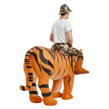 Load image into Gallery viewer, GOOSH Inflatable Tiger Costume for Adult Halloween Costume Women Man Funny Blow up Costume for Halloween Party Cosplay
