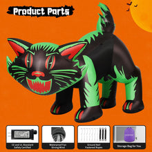 Load image into Gallery viewer, GOOSH 7 FT Halloween Inflatables Cat Outdoor Decorations Blow Up Yard Cat with Shakable Head with Built-in LEDs for Indoor Party Garden Lawn Decor
