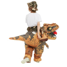 Load image into Gallery viewer, GOOSH Inflatable Dinosaur Costume Kids Halloween Blow up Costume for Boy Girl Funny Riding T Rex for Party Cosplay
