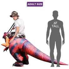 Load image into Gallery viewer, GOOSH Inflatable Dinosaur Costume Adults Halloween Blow up Costumes for Men Women Riding T Rex Air Costume for Party Cosplay
