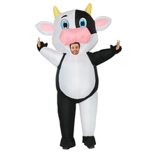 Load image into Gallery viewer, GOOSH Inflatable Cow Costume for Adluts Blow up Halloween Costumes Men Women 72IN Funny Blow up Cow Costume for Halloween Party Cosplay
