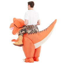 Load image into Gallery viewer, GOOSH Inflatable Dinosaur Costume for Adults Riding T Rex Air Blow up Funny Fancy Dress Halloween Party Cosplay Costume
