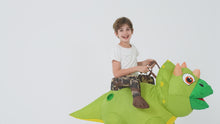 Load and play video in Gallery viewer, GOOSH Inflatable Dinosaur Costume Kids Triceratops Costume Halloween Dinosaur Blow up Costumes Kids Dinosaur Costumes Toddler
