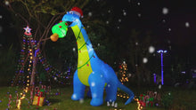 Load and play video in Gallery viewer, GOOSH 10FT Christmas Inflatables Outdoor Decorations, Blow Up Dinosaur Christmas Tree Inflatable with Built-in LEDs for Christmas Indoor Outdoor Yard Lawn Garden Decorations
