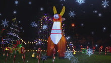 Load and play video in Gallery viewer, GOOSH 6 FT Christmas Inflatables Reindeer Outdoor Decorations Blow Up Yard Cute Deer with Built-in LEDs for Xmas Garden Lawn Indoor Party Decor
