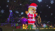 Load and play video in Gallery viewer, Goosh 8 FT Tall Christmas Gingerbread Inflatables Outdoor Decorations Blow Up with Built-in LEDs for Indoor Party Yard Lawn Garden Decor
