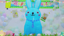 Load and play video in Gallery viewer, GOOSH 5 FT Easter Inflatables Bunny Outdoor Decorations Blow UP Yard Blue Rabbit for Party Garden Lawn Indoor Outdoor Decor
