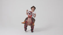 Load and play video in Gallery viewer, GOOSH Inflatable Costume for Adults and Children, Halloween Costumes Men Women Dinosaur Rider, Blow Up Costume for Unisex Godzilla Toy
