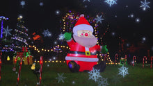 Load and play video in Gallery viewer, GOOSH 5 FT Christmas Inflatables Santa Claus Outdoor Decorations Blow Up Yard Sitting Santa Claus with Built-in LEDs for Holiday Xmas Garden Lawn Decor
