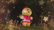 Load and play video in Gallery viewer, GOOSH 6.7 FT Christmas Inflatables Gingerbread Outdoor Decorations Blow Up Yard Gingerbread Man Inflatable with Built-in LEDs for Indoor Christmas Holiday Party Garden Lawn Decor
